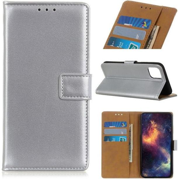 Thumbnail - MU Classic Classic II Leder Bookcover Series (Xiaomi Mi 11i), Smartphone Hülle, Silber