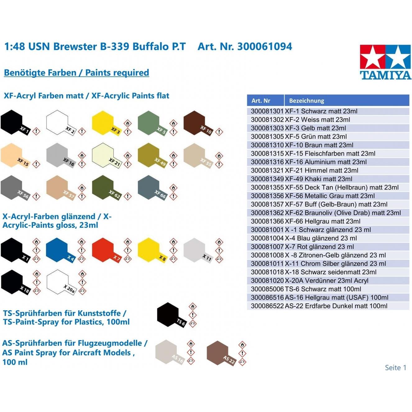 Thumbnail - Tamiya Brewster B-339 Buffalo Pacific Th.