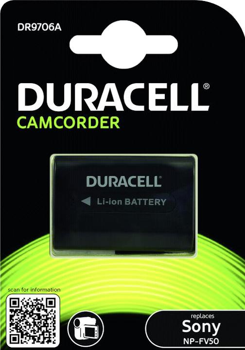 Actual product image Duracell Li-Ion battery 650 mAh for Sony NP-FV50 (Camera battery)