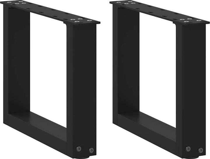 Immagine prodotto vidaXL Gambe del tavolino a U 2 pezzi nero 50x(30-31) cm gamba del tavolo in acciaio