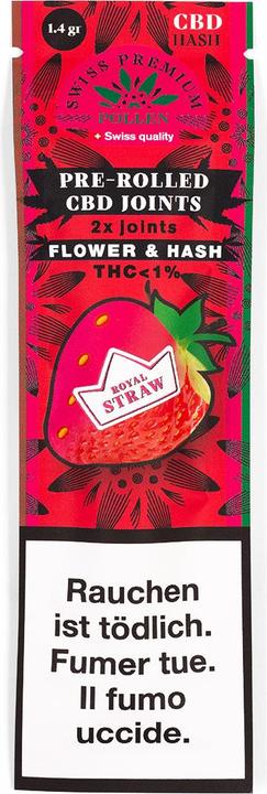 Swiss Premium Pollen Pre Rolled Joint Strawberry 2pcs (4.81 g, Indoor)