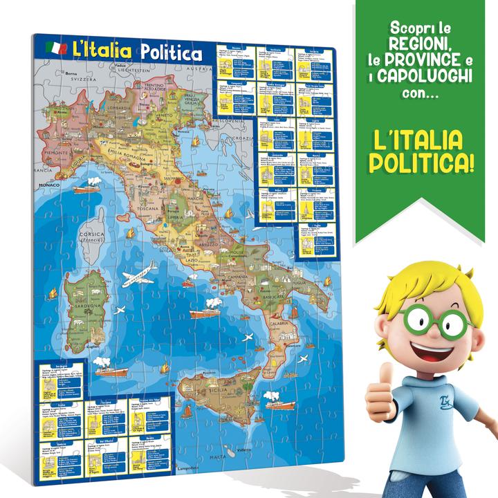 Actual product image Lisciani 80571 - - I'M A GENIUS GEOPUZZLE LA MIA BELLA ITALIA (108 pieces)