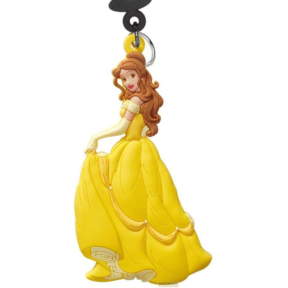 Monogram Int., Bambine, Portachiavi, Disney Prinzessinen Soft Touch PVC Taschenanhänger Belle, Multicolore