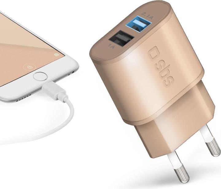 Actual product image SBS 2100 mAh travel charger - Gold Collection (10 W)