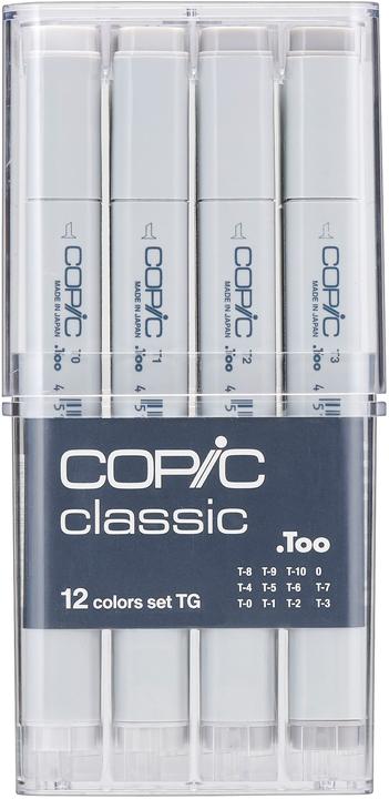 Produktbild Copic Grafikmarker Classic Grau-Set ”TG”, 12 Stück (Grau, 12 x)