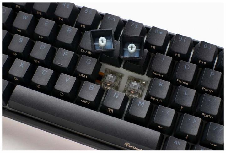 Actual product image Ducky One 3 Classic Black/White Mini Gaming Keyboard, RGB LED - MX-Red (US) (US, Cable)