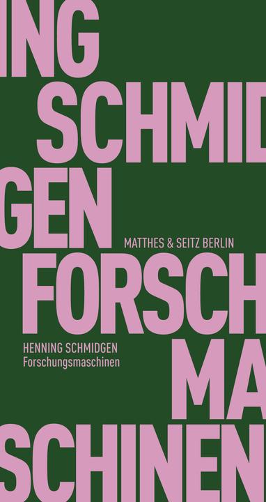 Produktbild Forschungsmaschinen (Deutsch, Henning Schmidgen, 2017)