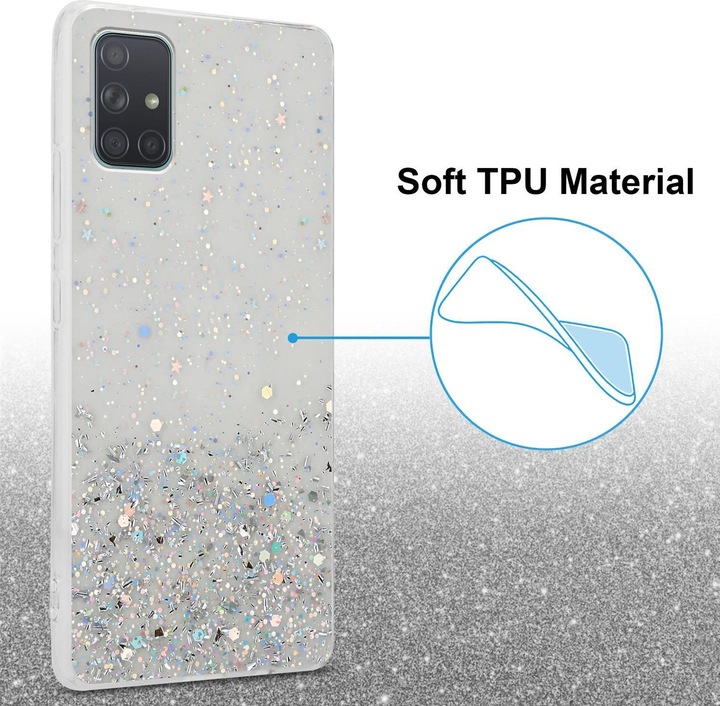 Actual product image Cadorabo TPU cover sparkling glitter (Samsung Galaxy A71 5G)