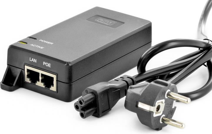 Actual product image Digitus PoE+ Power Injector 48V 30W 10/100/1000 Mbit RJ45 LAN Input RJ45 PoE Output... (802.3at (PoE+), 30 W)