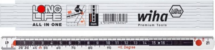 Actual product image Wiha Folding rule 2 m plastic longl (cm, mm)