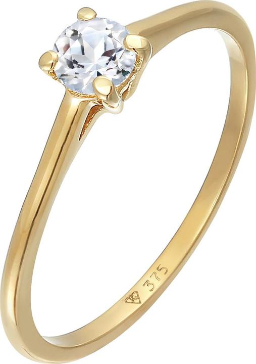 Image du produit Elli PREMIUM Bague Topaze Solitaire Bague de fiançailles 375 or jaune (56, 375/9 K)