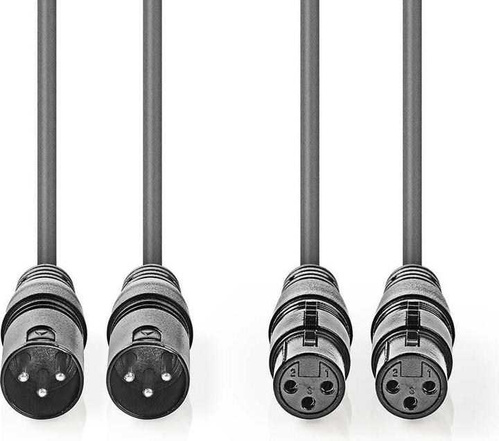 Produktbild Nedis Audiokabel XLR kompensiert 2X XLR 3-Pin Mach (3 m, XLR)