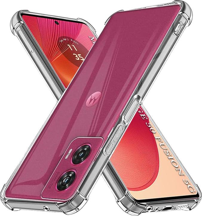 Actual product image Techsuit - Shockproof Clear Silicone - Motorola Edge 50 Fusion - Clear (Motorola Edge 50 Fusion)