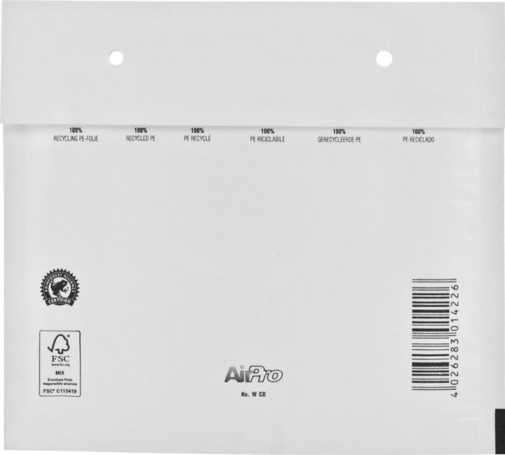 Bong Bubble envelope CD AirPro white 200x175mm 100pcs/pack - (100 pcs.) (100 pcs.)