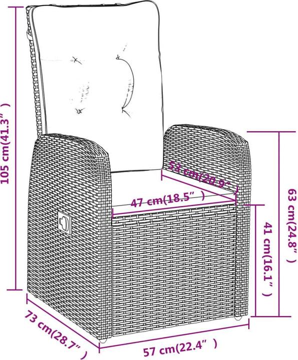 Produktbild vidaXL Garten Essgruppe (200 x 100 x 74 cm)