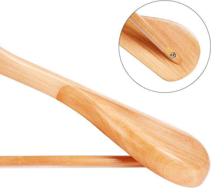 Immagine prodotto Songmics Anzugbügel Kleiderbügel Holz 6er Set Rutschfest (6 x)