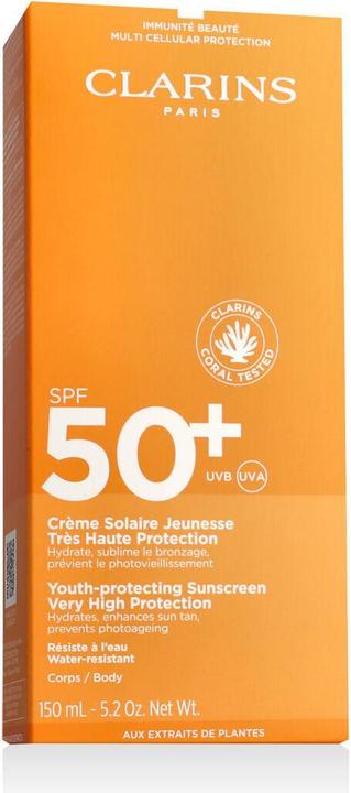 Actual product image Clarins Solaires Crème pour le Corps (Suntan cream, SPF 50, 150 ml)