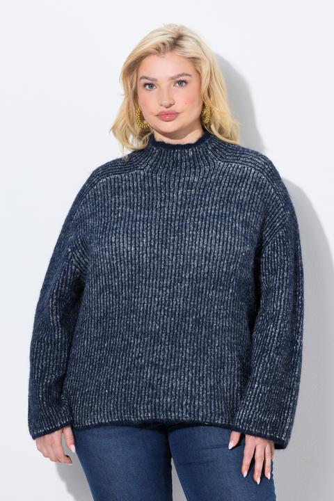 Immagine prodotto Ulla Popken Maglione, righe, collo alto, manica lunga (58)