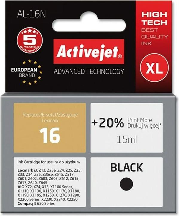 Activejet AL-16N - Compatible - Pigment based ink - Black - Lexmark - Lexmark: i3 - (FC)