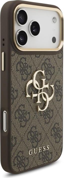 Produktbild Guess 4G Big 4G Classic Logo Big Strap Metal Buttons case for iPhone 17 Pro Max brown (Apple iPhone 17 Pro Max)