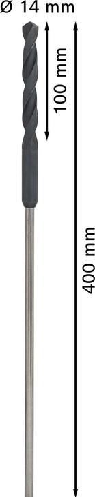 Produktbild Bosch Professional Zubehör PRO Wood HSS Installationsbohrer, 14 x 100 x 400 mm (8 mm)
