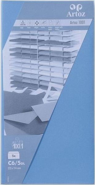 Actual product image Artoz 1001 envelopes w.blue (C6/5, 5x)