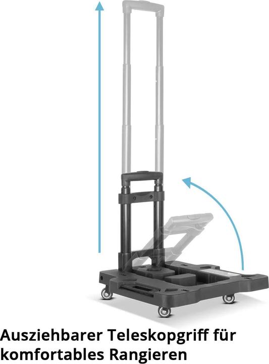 Produktbild Stahlwerk Mobiler Werkzeugtrolley mit 3 Systemboxen 4 Lenkrollen und ausziehbarem Teleskopgriff (3 Teile)