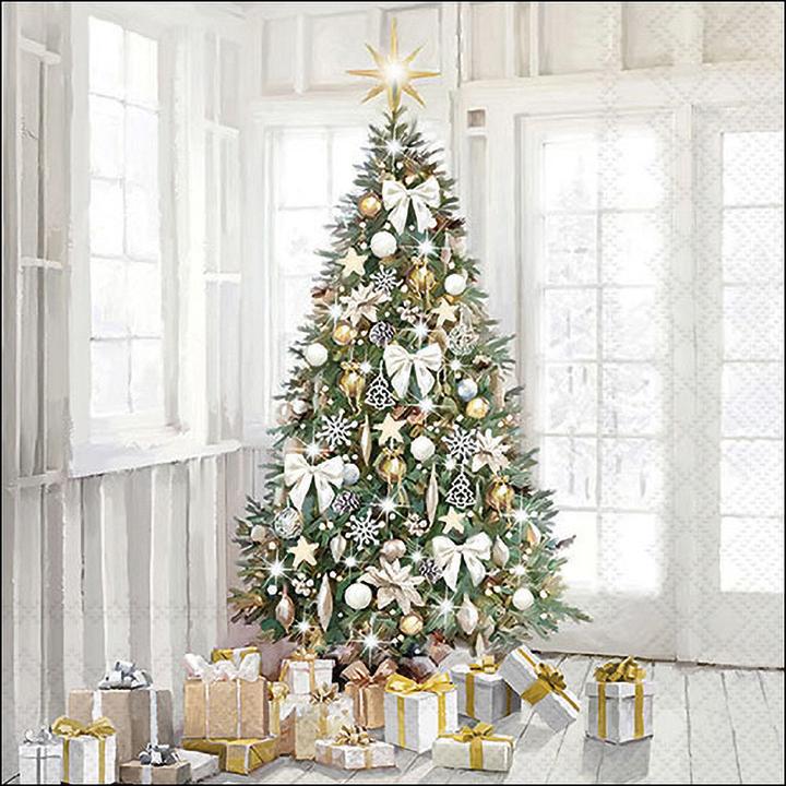 Image du produit Ambiente Serviette "Modern Christmas Tree" (20 pcs, 33 x 33 cm)