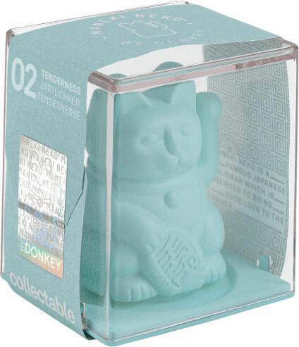 Actual product image Donkey Products Lucky Cat Solar Winkekatze hellblau 6,5cm