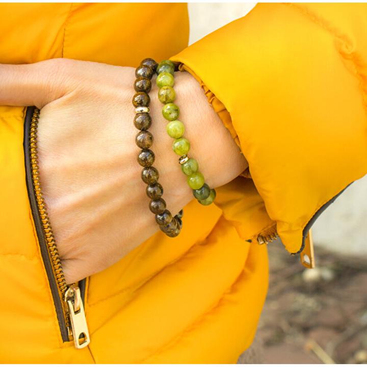 Immagine prodotto Beneto Bracciale di perline in bronzite MINK127/20 (Bronzite)