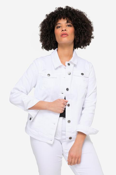 Image du produit Angel of Style Veste en jean Frieda à effet délavé, col chemise et manches longues (50)
