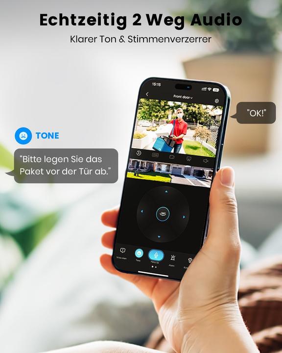 Image du produit Aosu 2K Solarbetriebene PTZ-Überwachungskamera