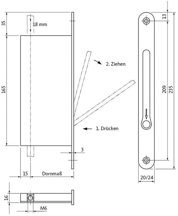 Actual product image BKS Rebate deadbolt locks 1899 (Profile cylinder)