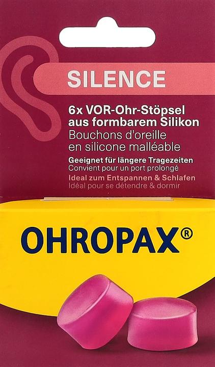 Actual product image Ohropax Silicon PINK (6 x)