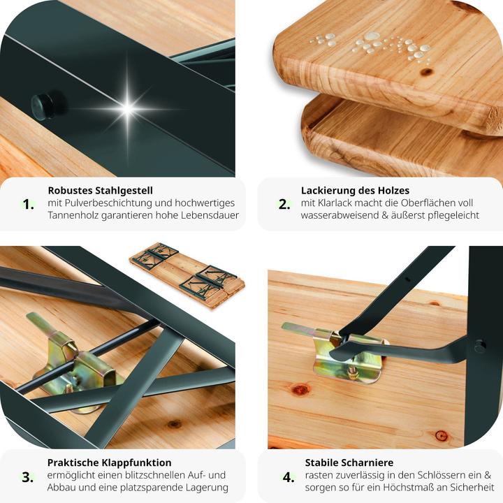 Produktbild tectake Bierzeltgarnitur (177 cm)