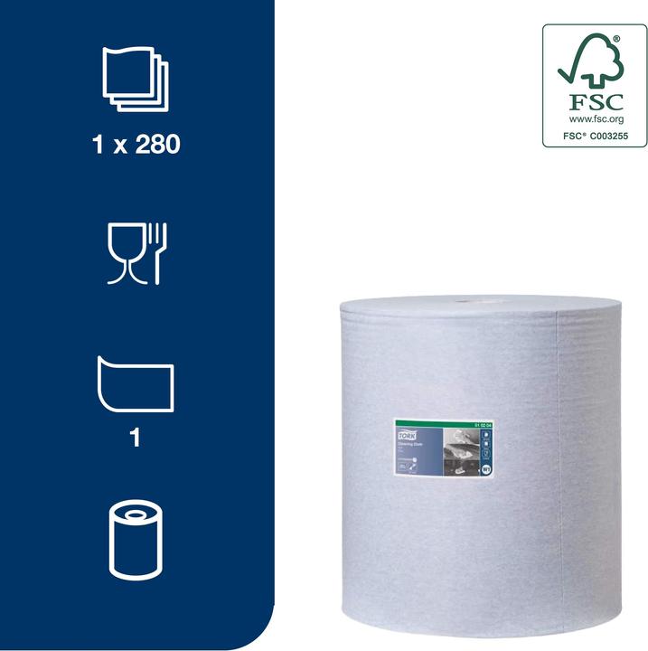 Actual product image Tork HD Cleaning Cloth Blue 1x106 (1 x)