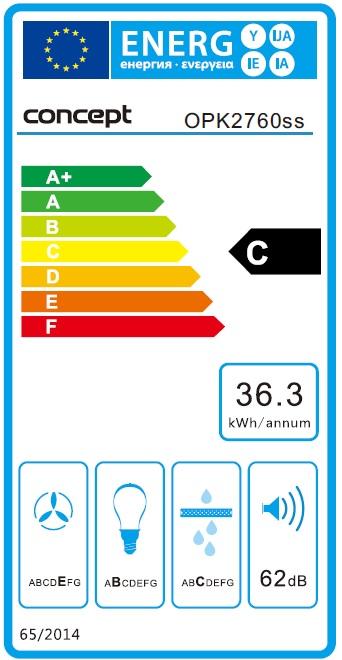 Energie-Label Concept koncepcijos OPK2760SS