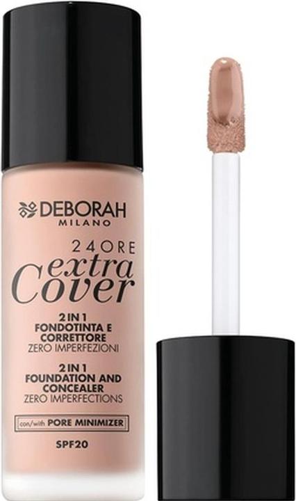 Produktbild Deborah Milano 24Ore Extra Cover Fond de Teint & Concealer No 01 (01 Fair)