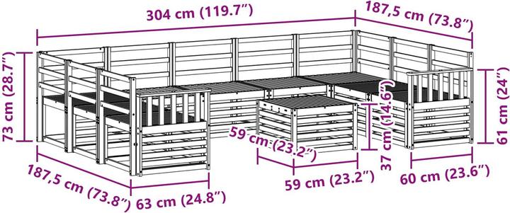 Produktbild vidaXL Outdoor-Sofa
