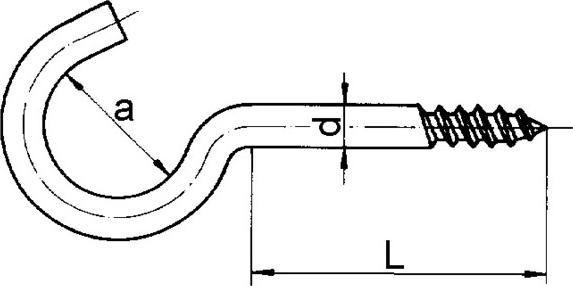 Immagine prodotto OK-Line Viti per legno a gancio (100 Viti per pezzo)