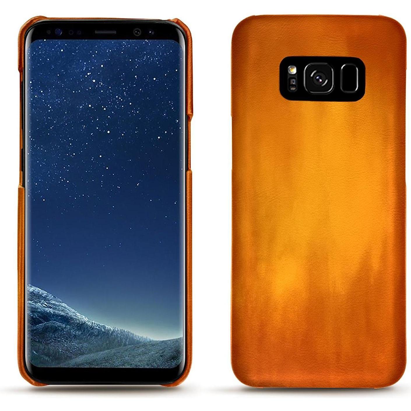 Thumbnail - Noreve Lederschutzhülle (Samsung Galaxy S8+), Smartphone Hülle, Orange