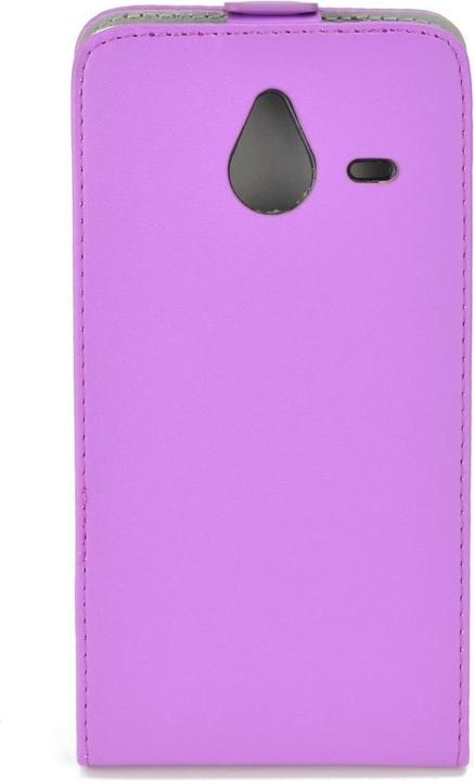 Actual product image König Design Flip Protective Mobile Case Microsoft Lumia 640 XL Purple Leather Imitation Slim Flex New (Microsoft Lumia 640 XL)