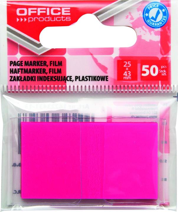 Produktbild Office Products Abheftregister, pp, 25x43 mm, 50 register, polybeutel, rosa