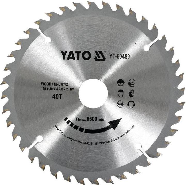 Immagine prodotto Yato LAMA TCT PER LEGNO 190X40TX30MM