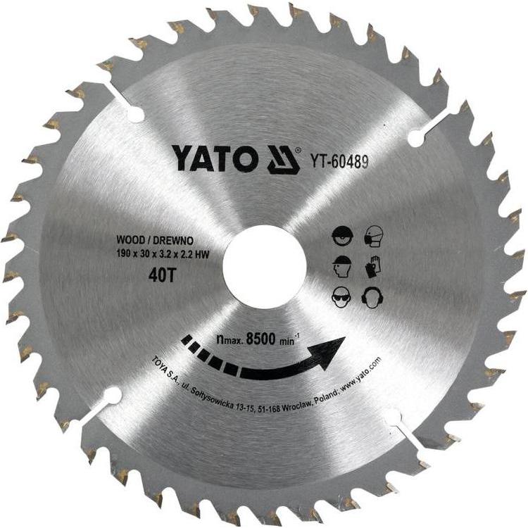 Yato, Sägeblatt, TCT BLADE FOR WOOD 190X40TX30MM