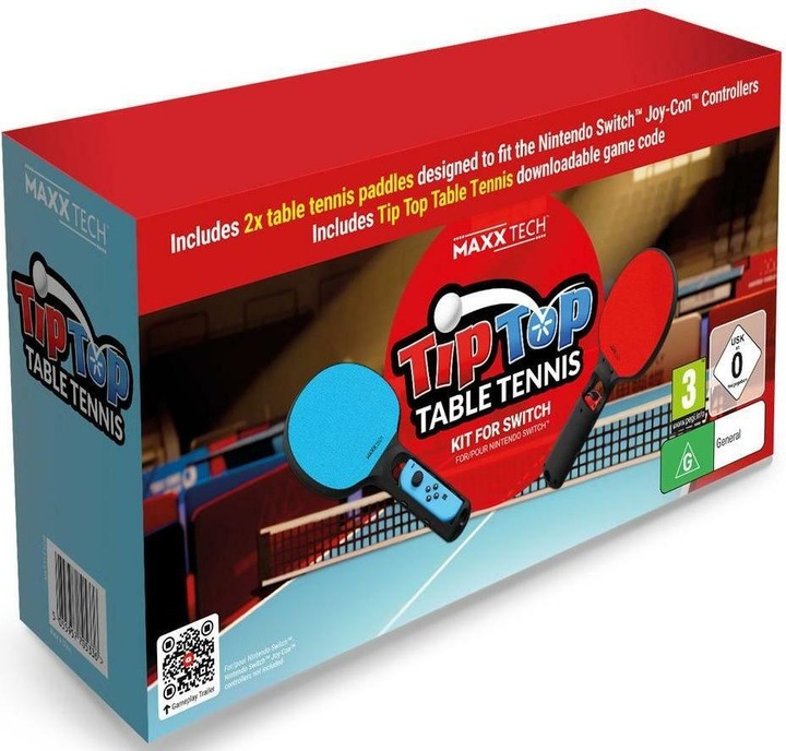 Actual product image Maxx Tech Tip-Top Table Tennis SWITCH CiaB + racket