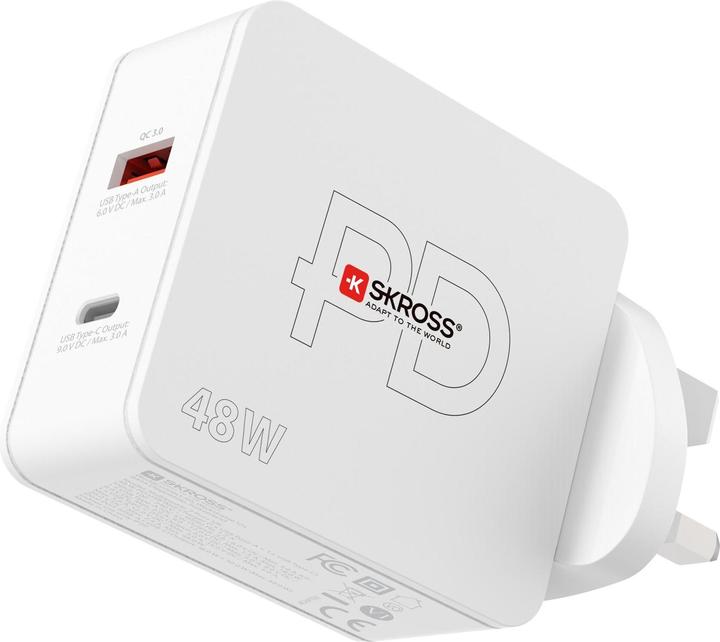 Produktbild Skross USB Netzteil Multipower 2 Pro+, UK 48 W, 5 V 9 V (48 W, 2 Ports)