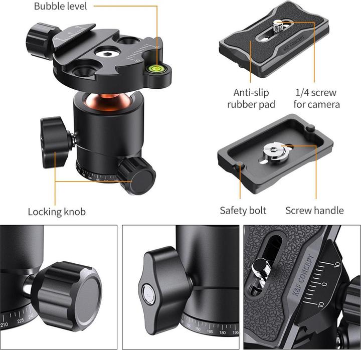 Actual product image K&F Concept Ballhead KF31.029V3 (Spherical head)