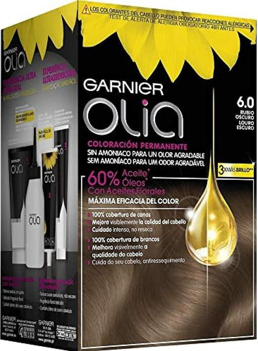 Produktbild Garnier OLIA Coloración Permanente #6,0 Rubio Oscuro 4 pz (6.0 Dunkelblond)