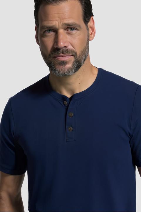 Actual product image JP1880 2 Pack of Three Button Short Sleeve Cotton Henley Tee (4XL)